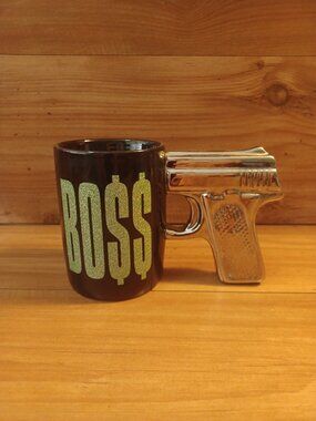 Boss Mug With Gun Handle Just Funk Brand